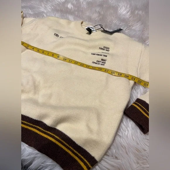 NWT Aelfric Eden Sunflowers & Self-portrait of Van Gogh WORKS OF ART Sweater - Picture 8 of 9